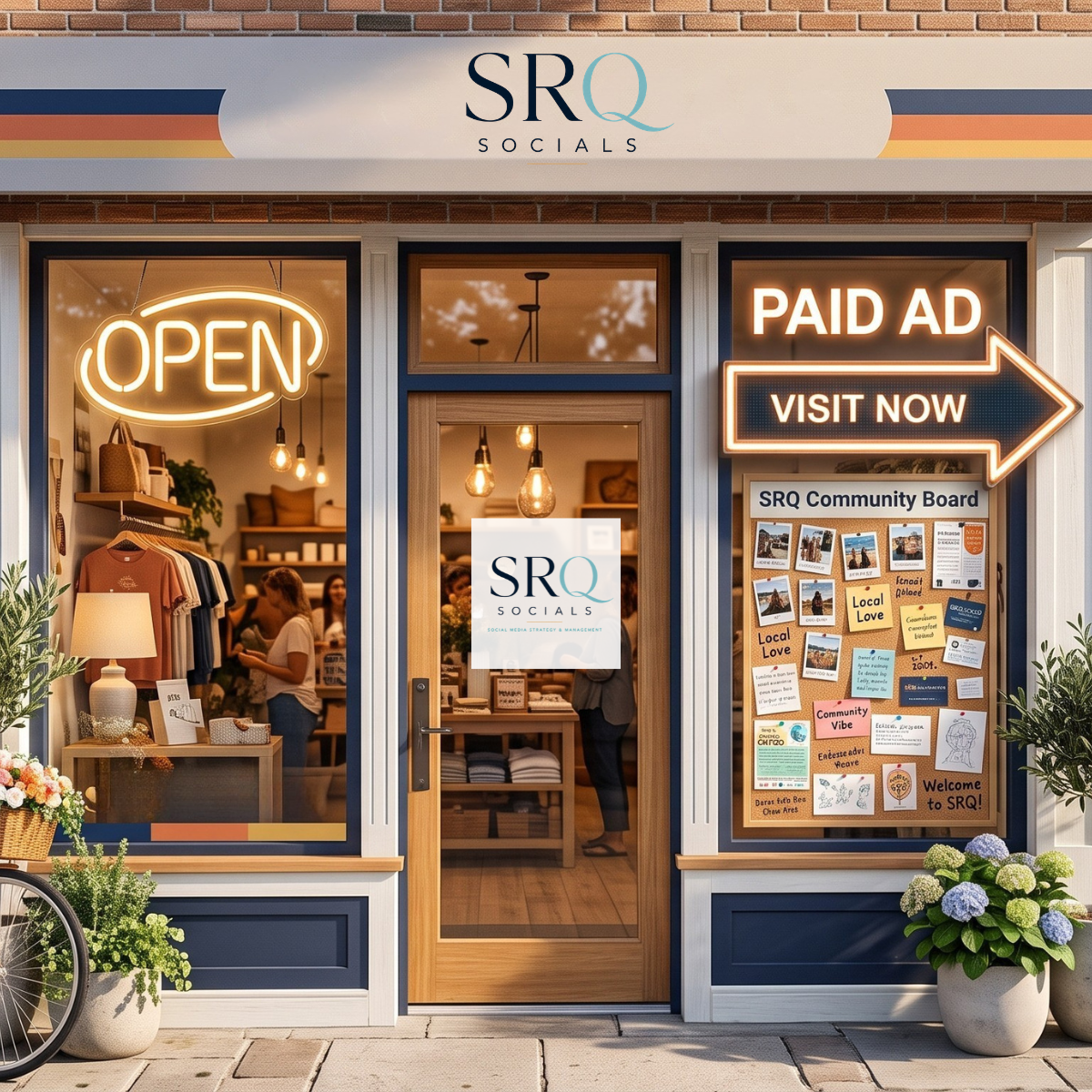 Paid ads get you seen while organic social media helps customers choose your business.