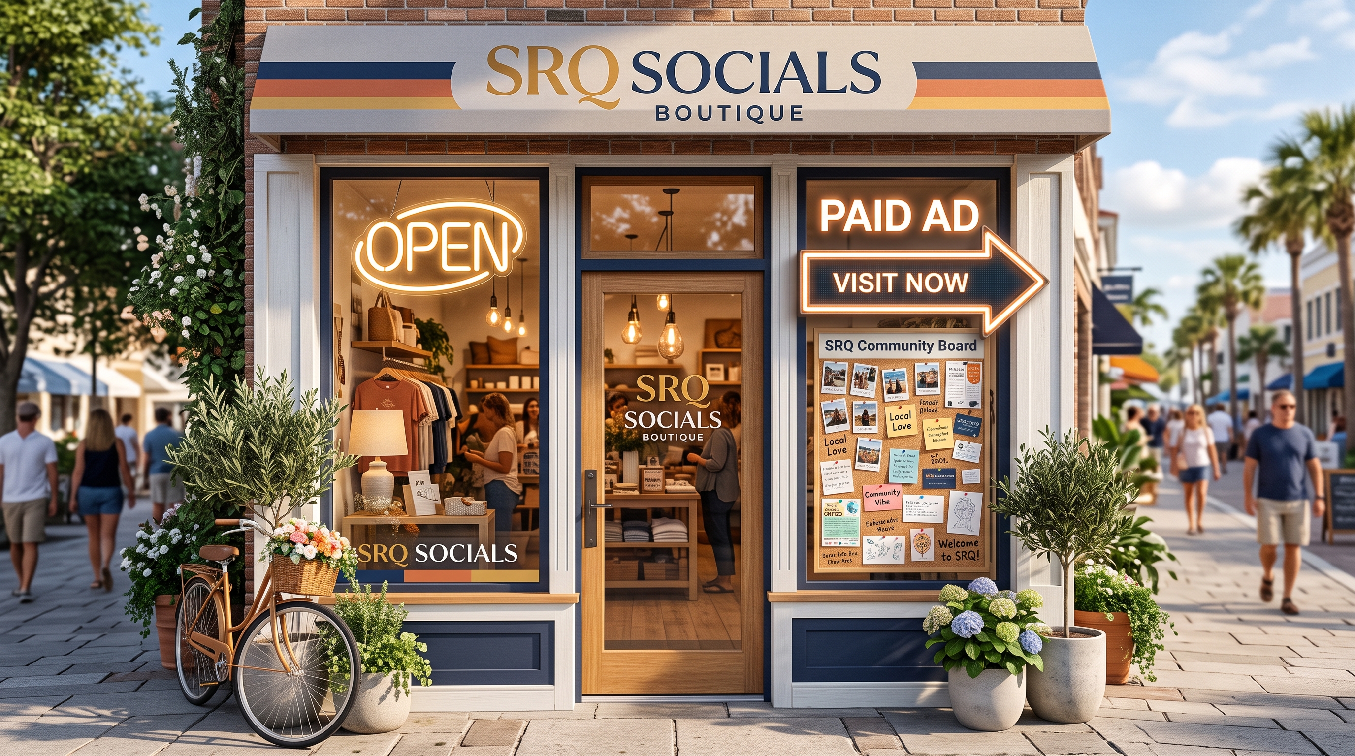 Paid ads get you seen while organic social media helps customers choose your business.